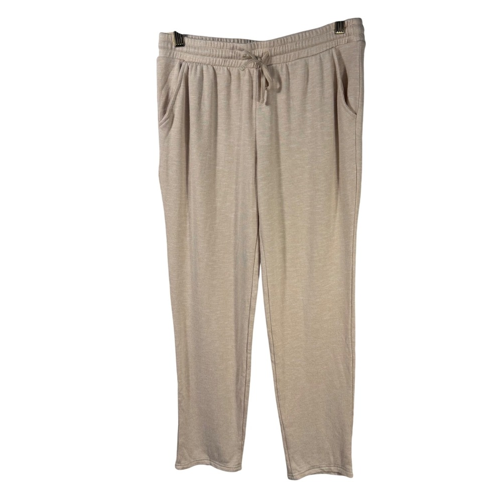 Natori Beige Lounge‎ Pants Womens S/CH Drawstring Joggers Soft Stretch Pockets
